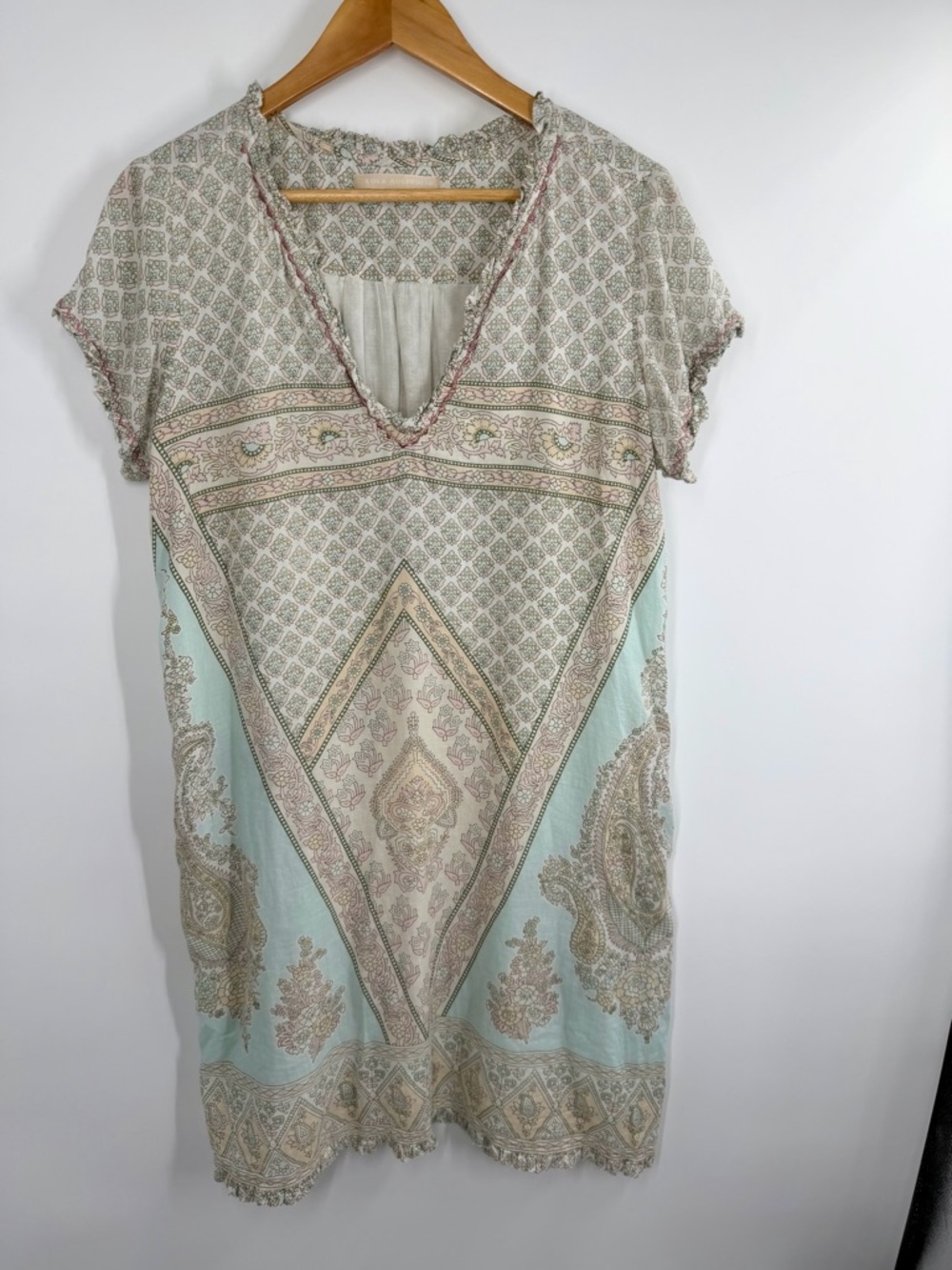 Lola Australia Floral Paisley Boho Pastel Dress